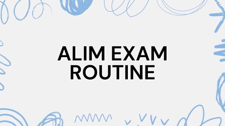 Alim Exam Routine 2025